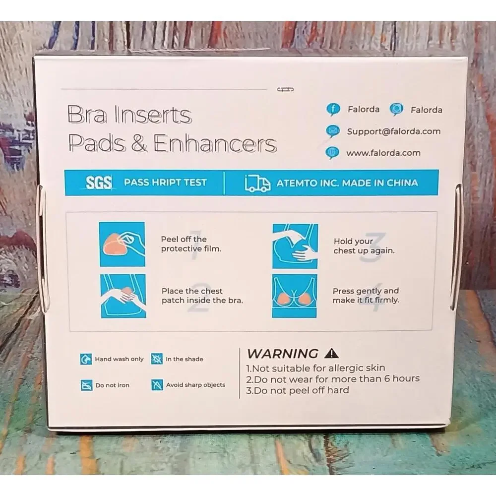 Falorda Bra Inserts Pads‎ & Enhancers - Large